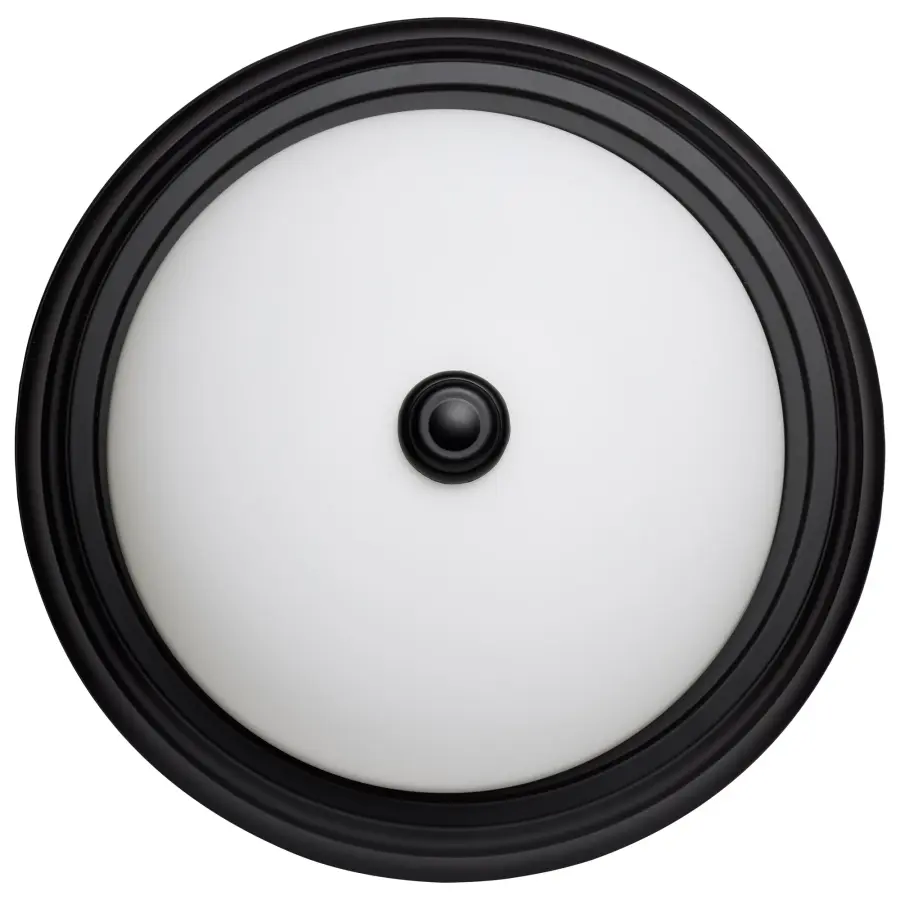 13" Matte Black Flush Mount with Opal Glass - Image 7