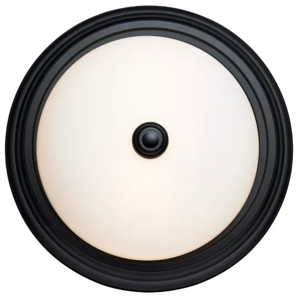 13" Matte Black Flush Mount with Opal Glass - Image 8