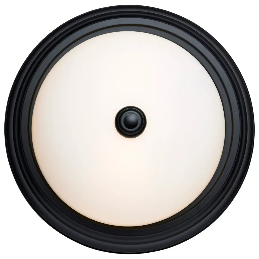 13" Matte Black Flush Mount with Opal Glass - Image 8