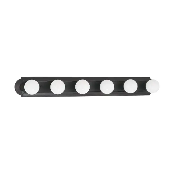 This 36-inch racetrack vanity light delivers exceptional illumination for larger bathroom spaces. With six bulbs providing soft, even lighting, it's ideal for master bathrooms and powder rooms where quality task lighting matters.