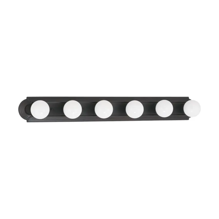 6-Light Racetrack Vanity Light - 36 Inch - Image 1