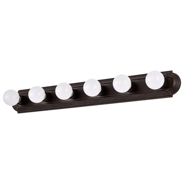 6-Light Racetrack Vanity Light - 36 Inch - Image 4