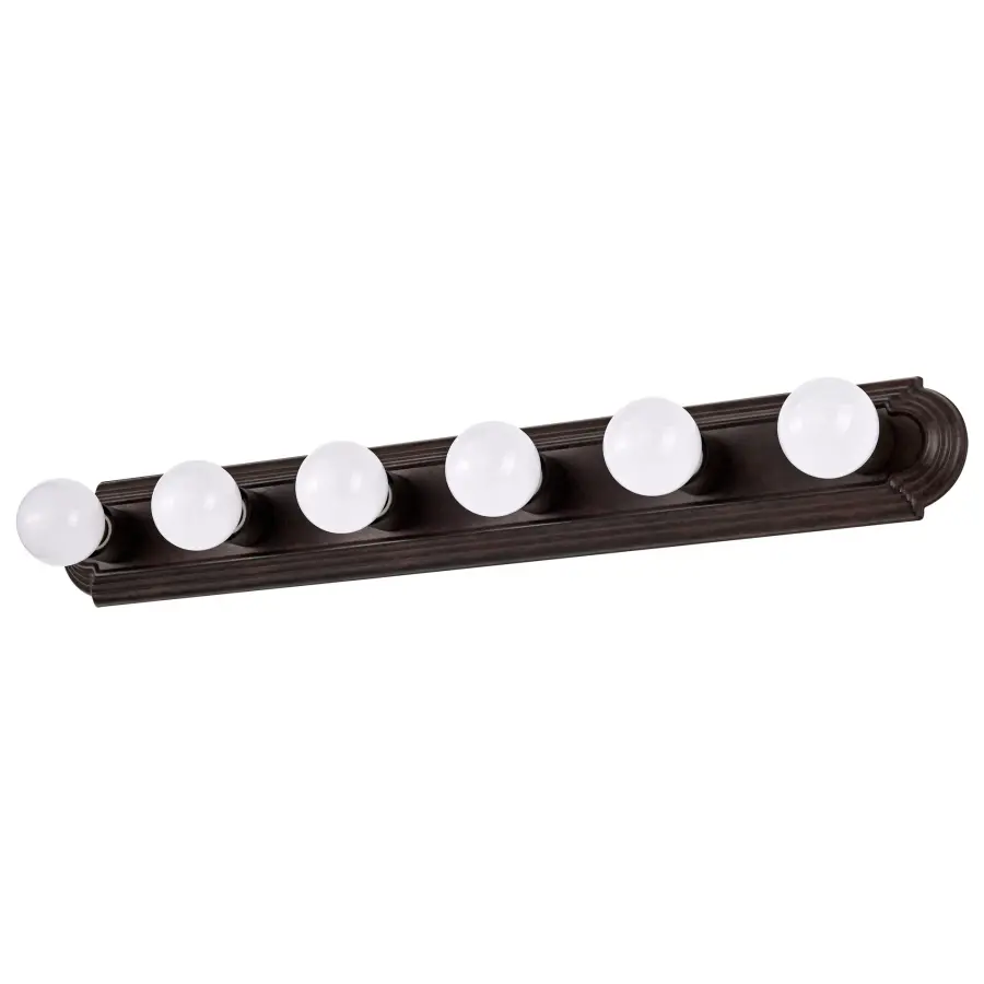 6-Light Racetrack Vanity Light - 36 Inch - Image 4
