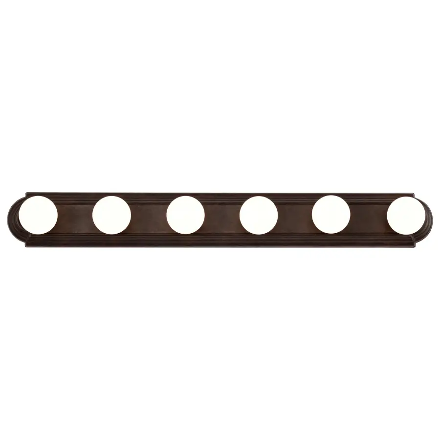 6-Light Racetrack Vanity Light - 36 Inch - Image 6