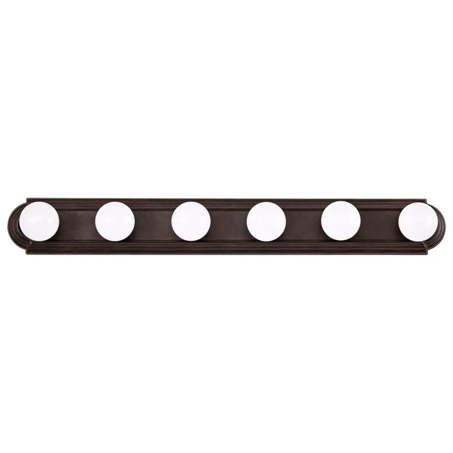 6-Light Racetrack Vanity Light - 36 Inch - Image 7