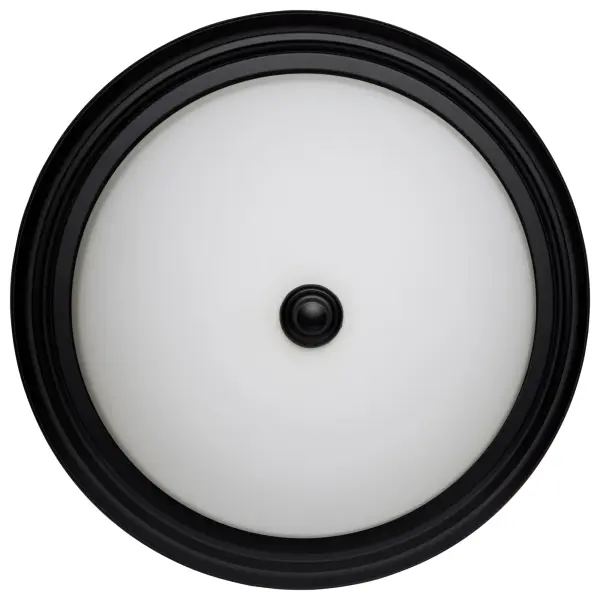 15" Matte Black Flush Mount with Opal Glass - 3 Light - Image 7
