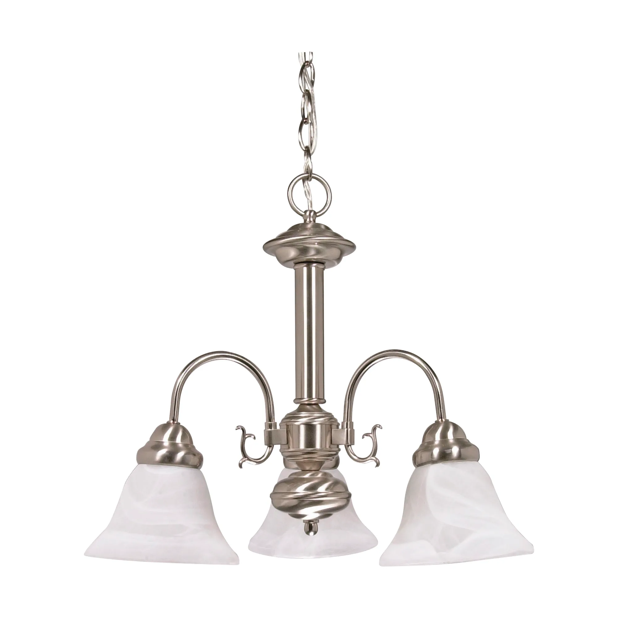 Ballerina 3-Light Chandelier with Alabaster Glass