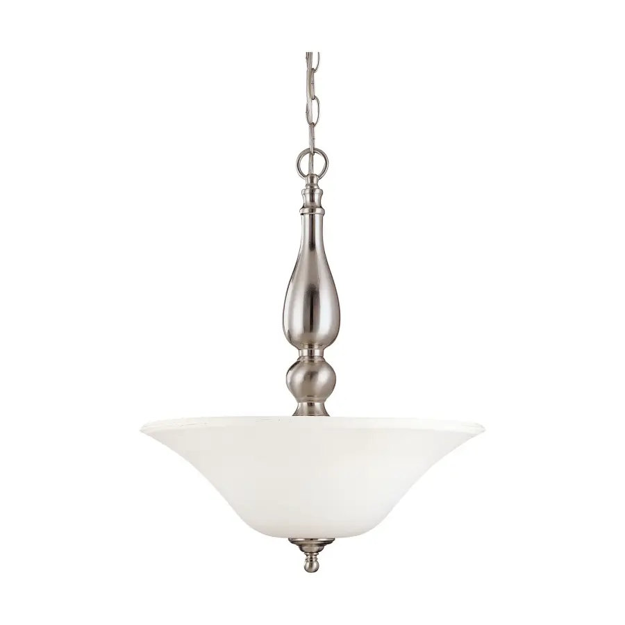 Dupont 3-Light Pendant with Satin White Glass - Image 1
