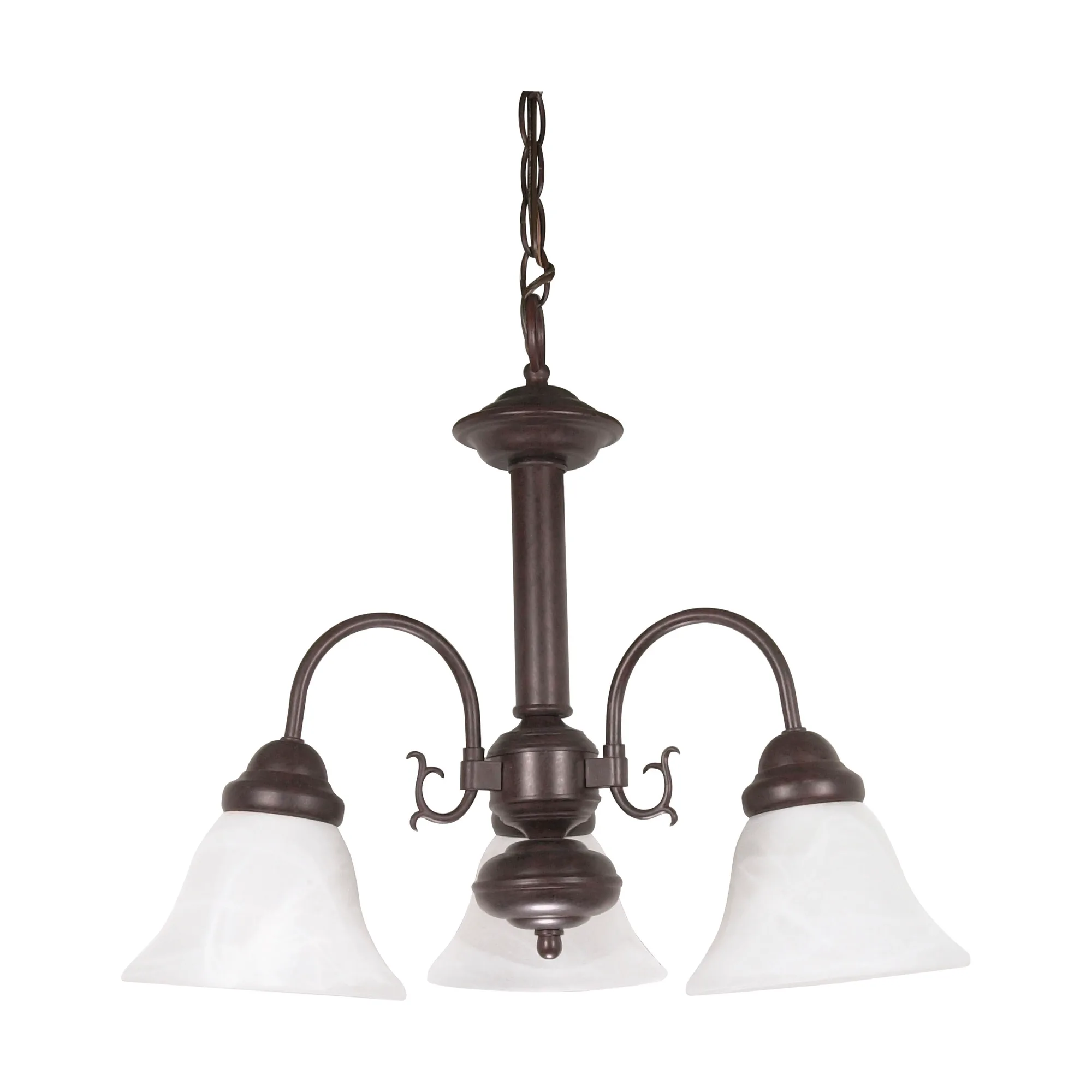 Ballerina 3-Light Chandelier with Alabaster Glass
