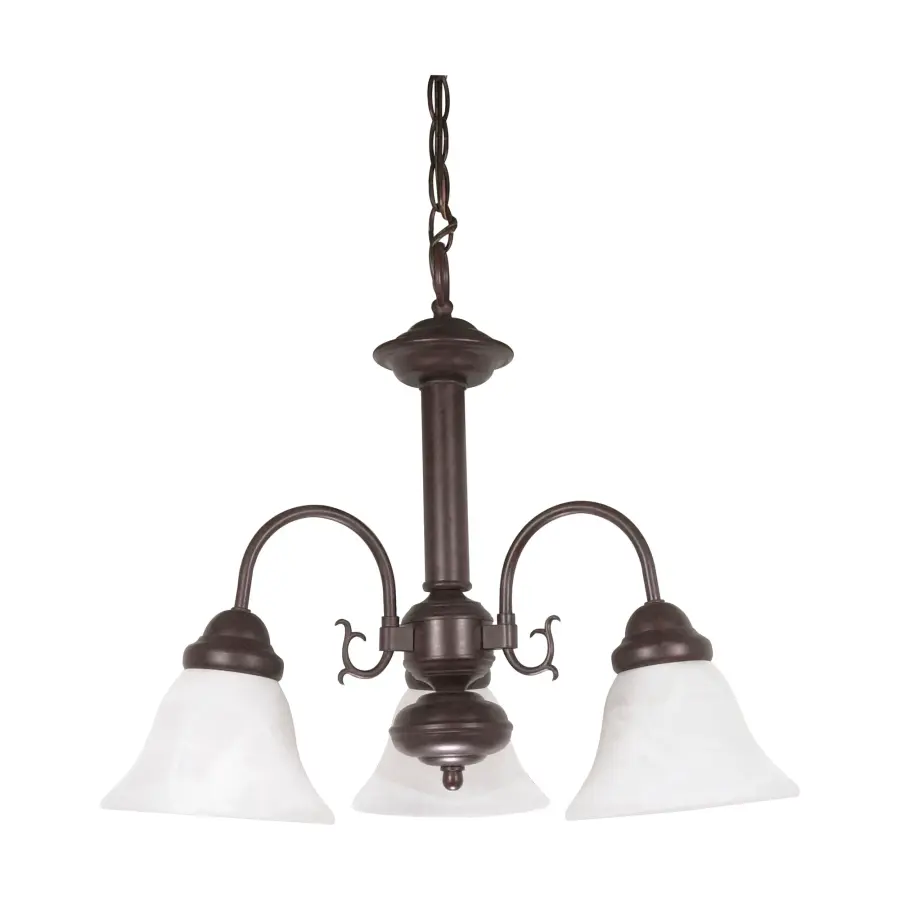 Ballerina 3-Light Chandelier with Alabaster Glass