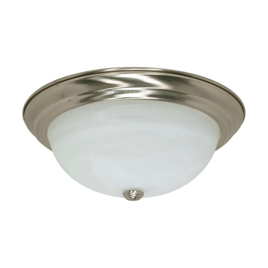 3-Light Alabaster Glass Flush Mount - 15 Inch