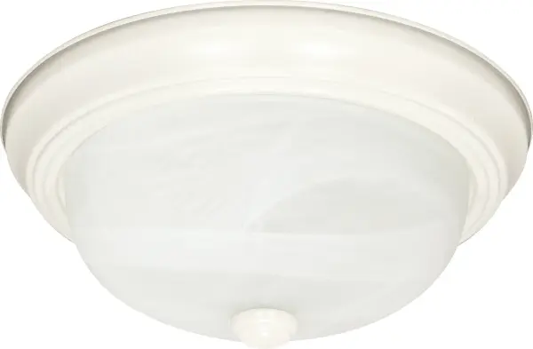 3-Light Alabaster Glass Flush Mount - 15 Inch