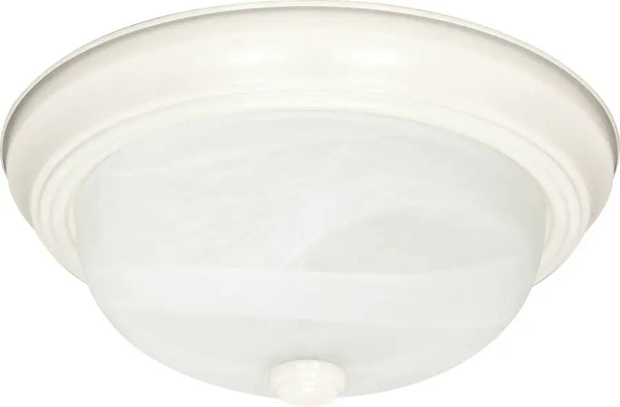 3-Light Alabaster Glass Flush Mount - 15 Inch