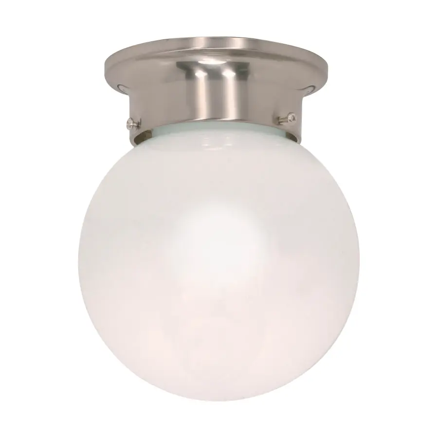 6-Inch White Ball Flush Mount Ceiling Light