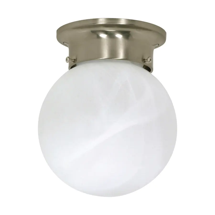 6-Inch Alabaster Ball Flush Mount Ceiling Light
