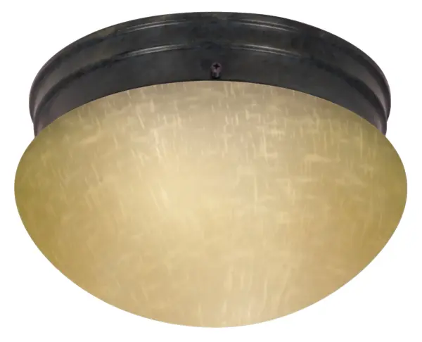 This 10-inch mushroom flush mount delivers elegant traditional styling in a compact profile. The champagne linen glass creates warm, diffused light while the mahogany bronze finish adds rich depth to any space.