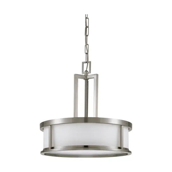 Odeon 4-Light Pendant with Satin White Glass - Image 1