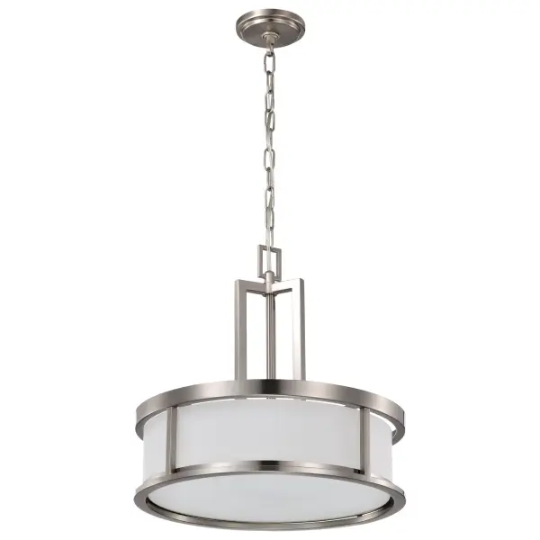 Odeon 4-Light Pendant with Satin White Glass - Image 2