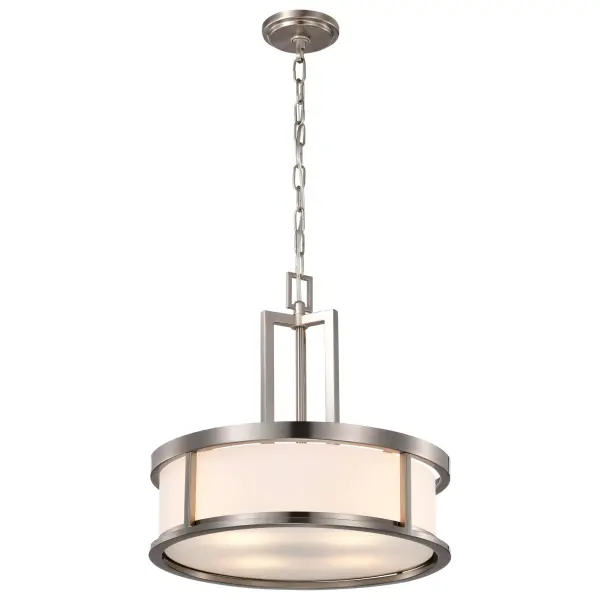 Odeon 4-Light Pendant with Satin White Glass - Image 7