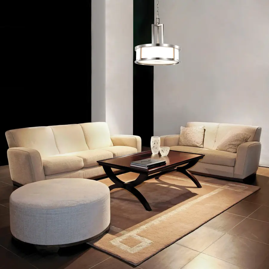 Odeon 4-Light Pendant with Satin White Glass - Image 9