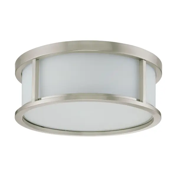 Odeon 3-Light Flush Mount Dome with Satin White Glass