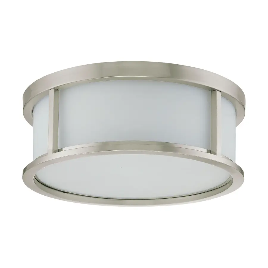 Odeon 3-Light Flush Mount Dome with Satin White Glass
