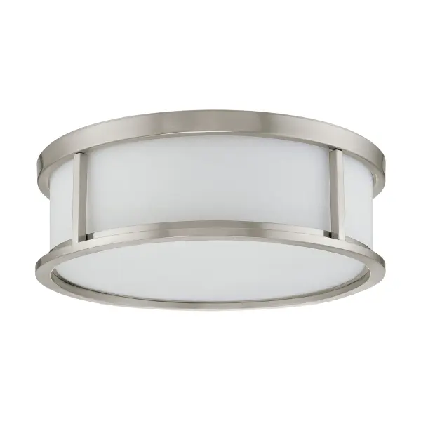 Odeon 3-Light Flush Mount Dome with Satin White Glass - Image 1