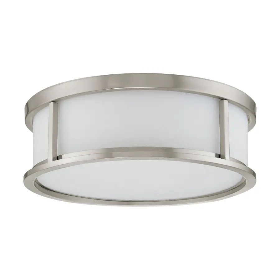 Odeon 3-Light Flush Mount Dome with Satin White Glass - Image 1