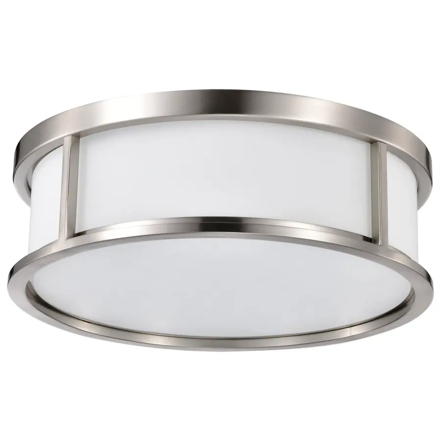 Odeon 3-Light Flush Mount Dome with Satin White Glass - Image 4