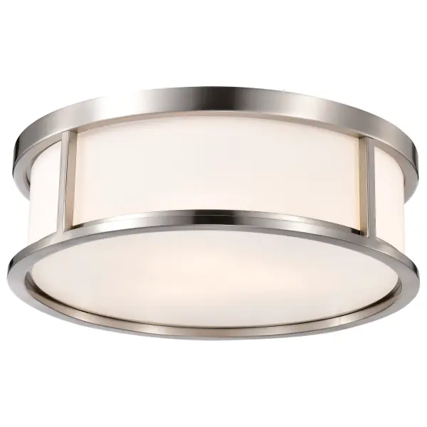 Odeon 3-Light Flush Mount Dome with Satin White Glass - Image 5