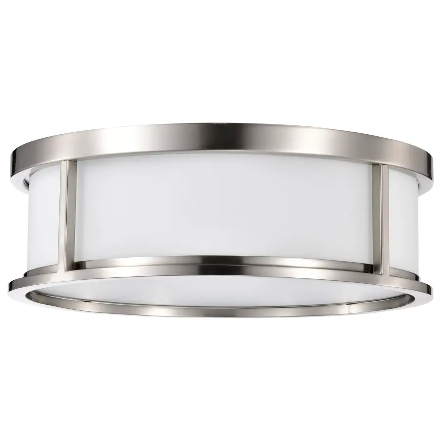 Odeon 3-Light Flush Mount Dome with Satin White Glass - Image 6