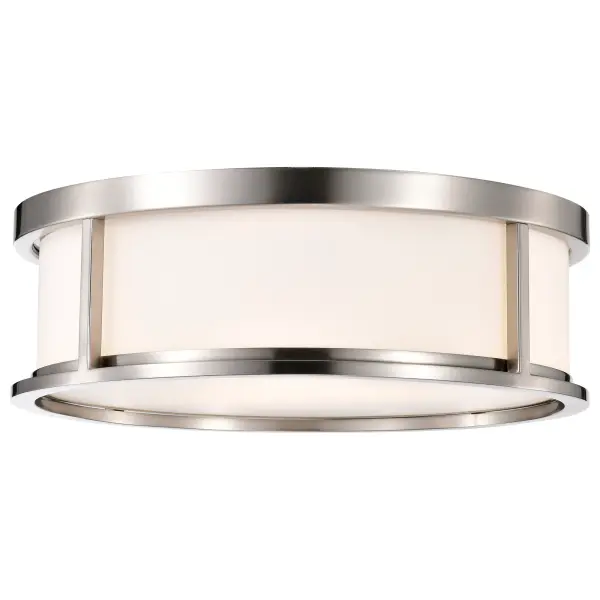 Odeon 3-Light Flush Mount Dome with Satin White Glass - Image 7