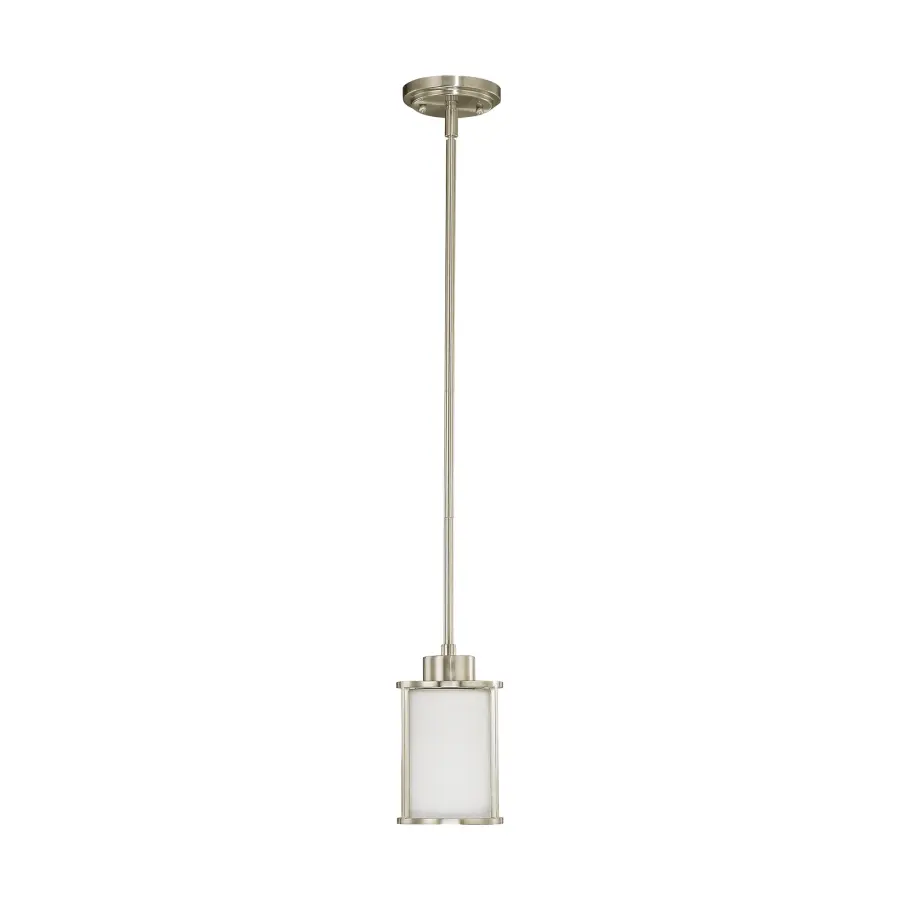 Odeon Mini Pendant with Satin White Glass