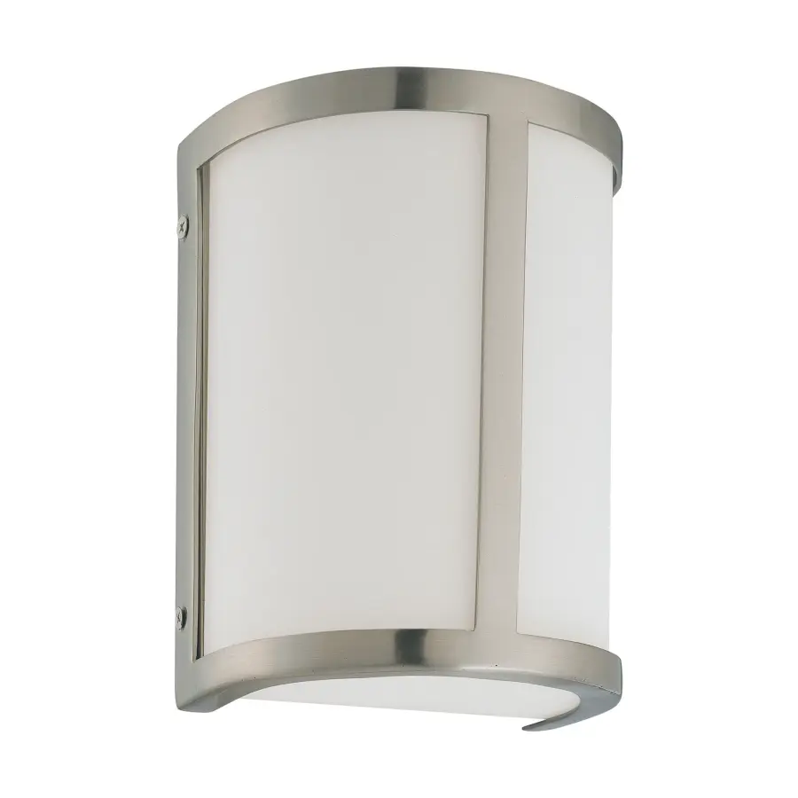 Odeon 1-Light Wall Sconce with Satin White Glass