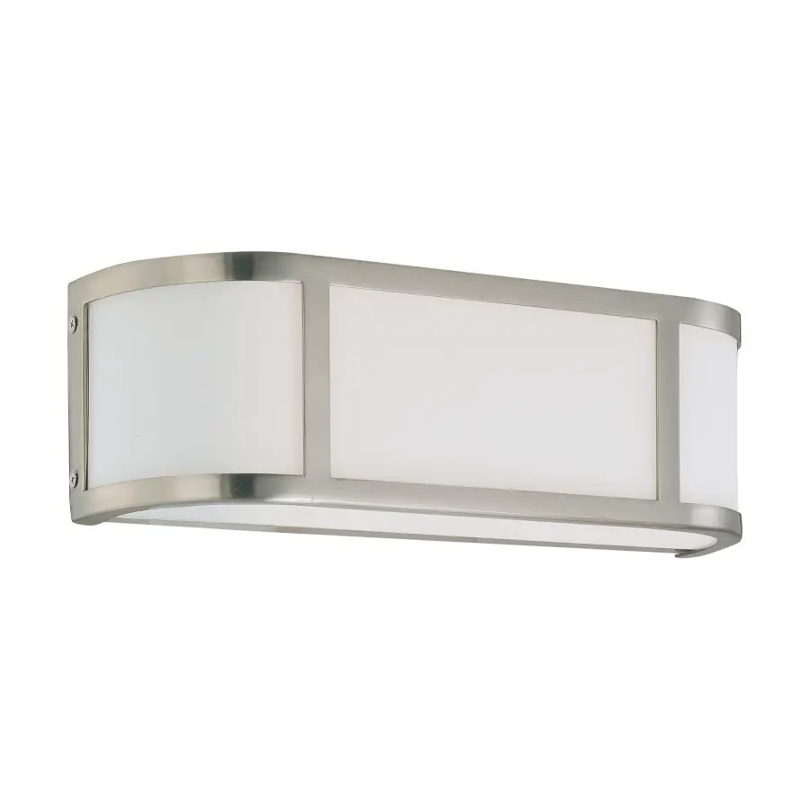 Odeon 2-Light Wall Sconce with Satin White Glass