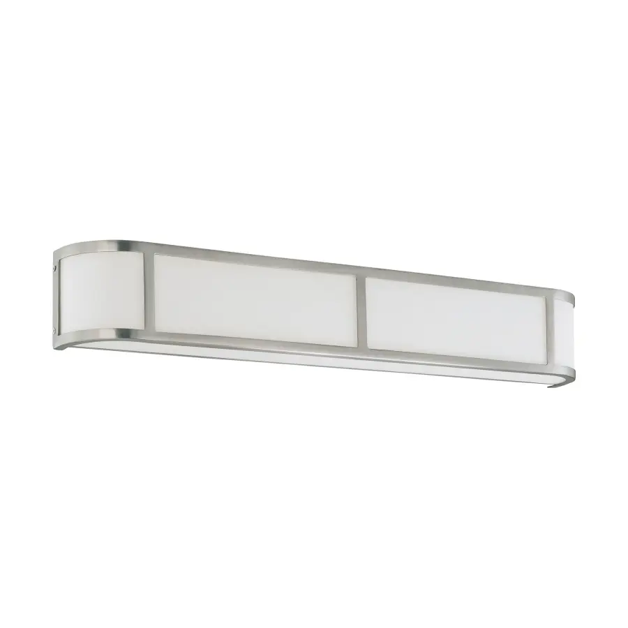 Odeon 4-Light Wall Sconce with Satin White Glass