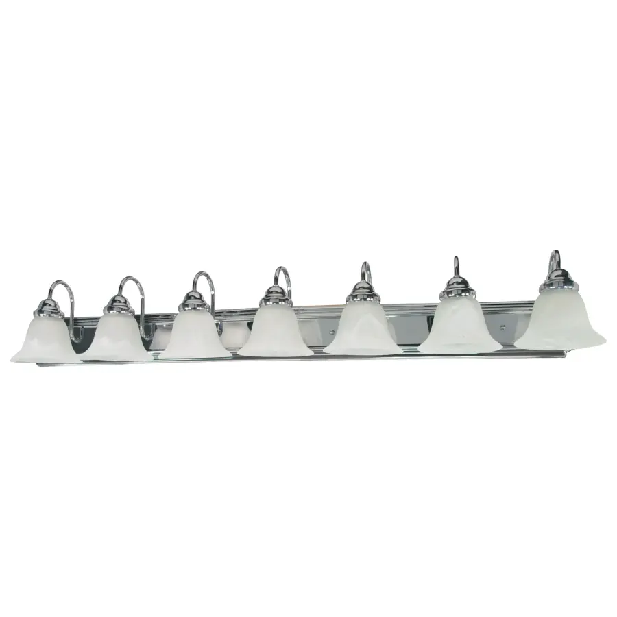 Ballerina 7-Light Vanity with Alabaster Glass Bell Shades - Image 1