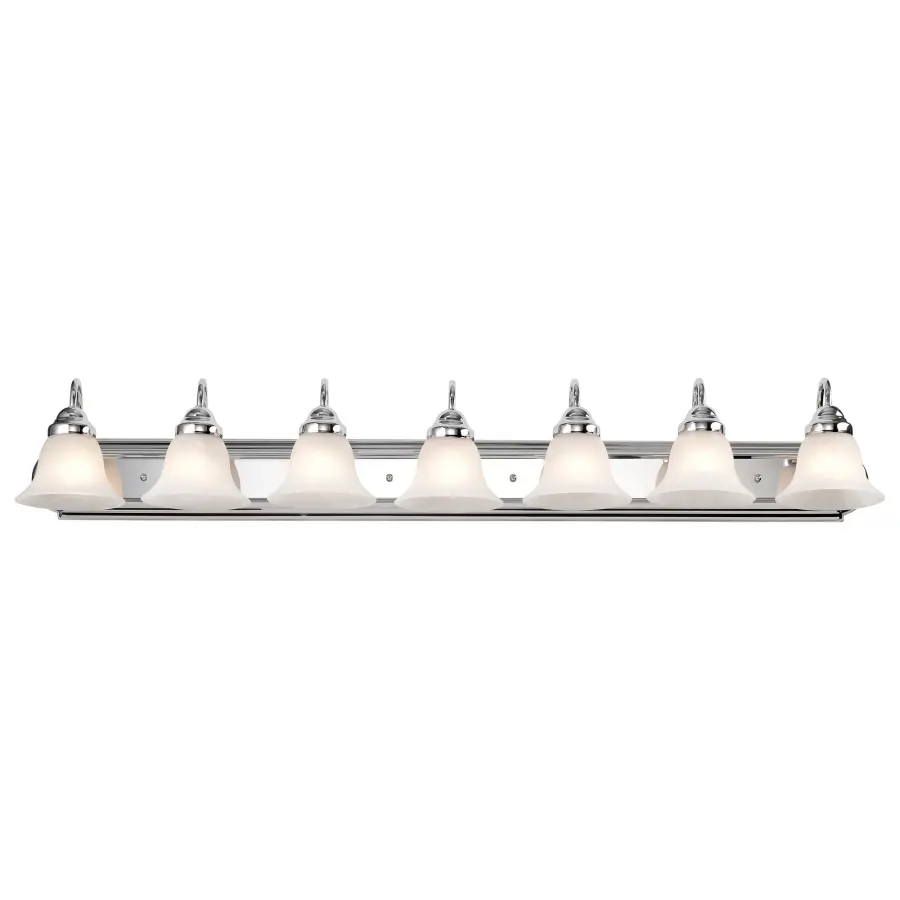 Ballerina 7-Light Vanity with Alabaster Glass Bell Shades - Image 2