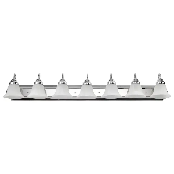 Ballerina 7-Light Vanity with Alabaster Glass Bell Shades - Image 3