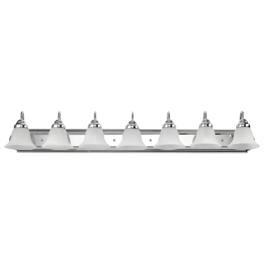 Ballerina 7-Light Vanity with Alabaster Glass Bell Shades - Image 3
