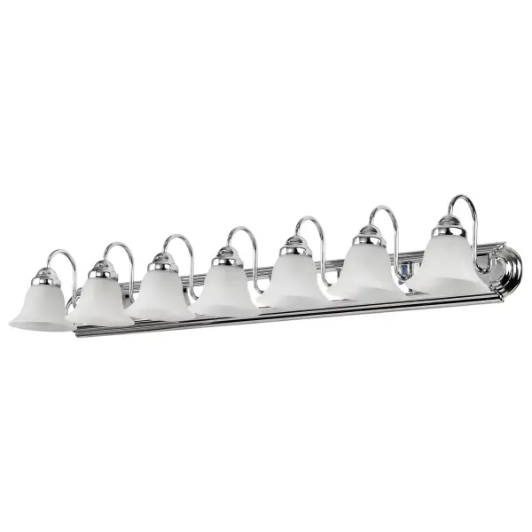 Ballerina 7-Light Vanity with Alabaster Glass Bell Shades - Image 4