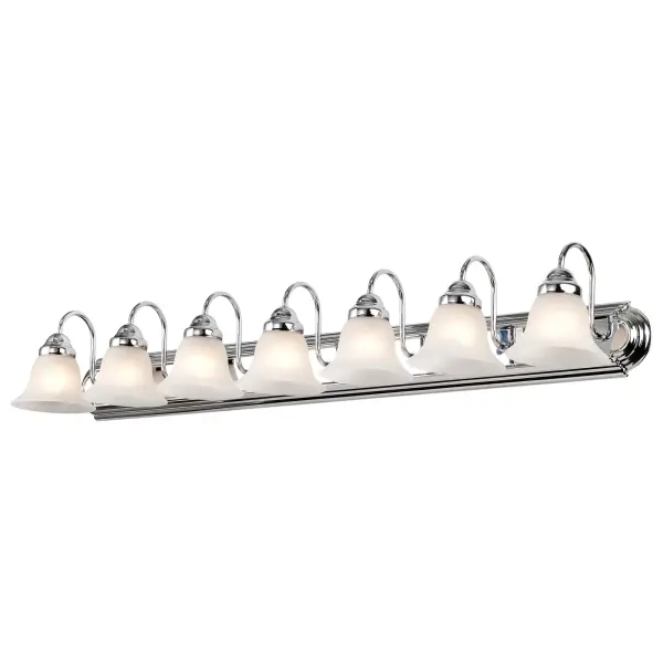 Ballerina 7-Light Vanity with Alabaster Glass Bell Shades - Image 5