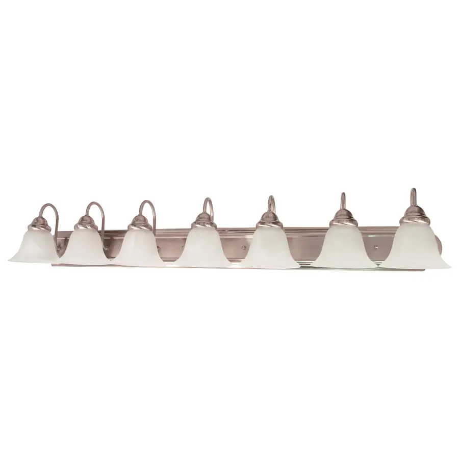 Ballerina 7-Light Vanity with Alabaster Glass Bell Shades - Image 1