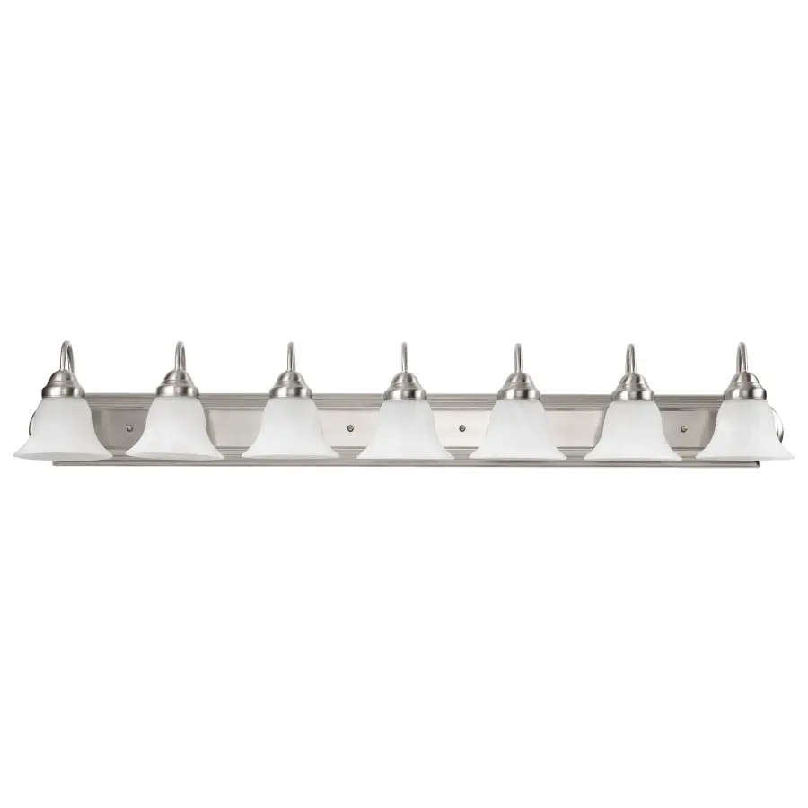 Ballerina 7-Light Vanity with Alabaster Glass Bell Shades - Image 2