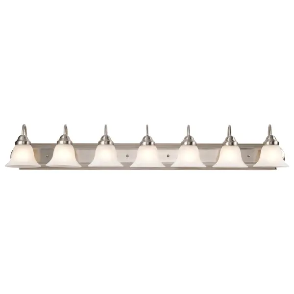 Ballerina 7-Light Vanity with Alabaster Glass Bell Shades - Image 3