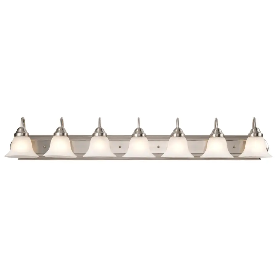 Ballerina 7-Light Vanity with Alabaster Glass Bell Shades - Image 3