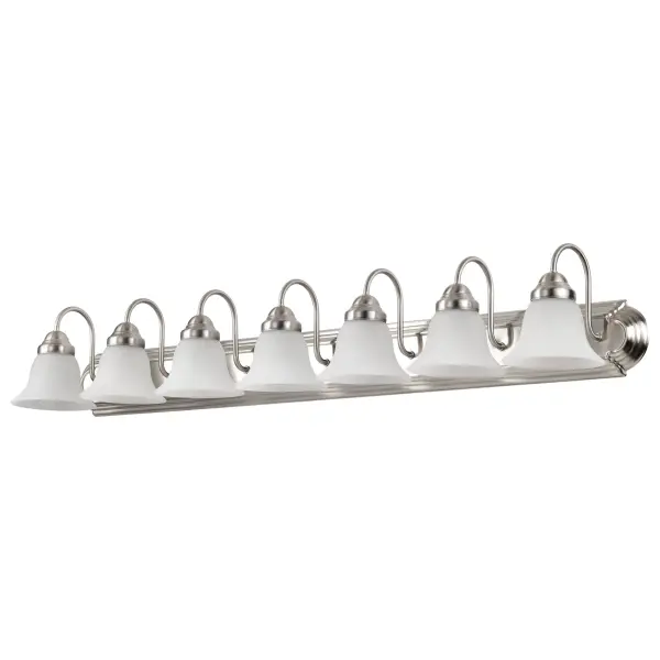 Ballerina 7-Light Vanity with Alabaster Glass Bell Shades - Image 4