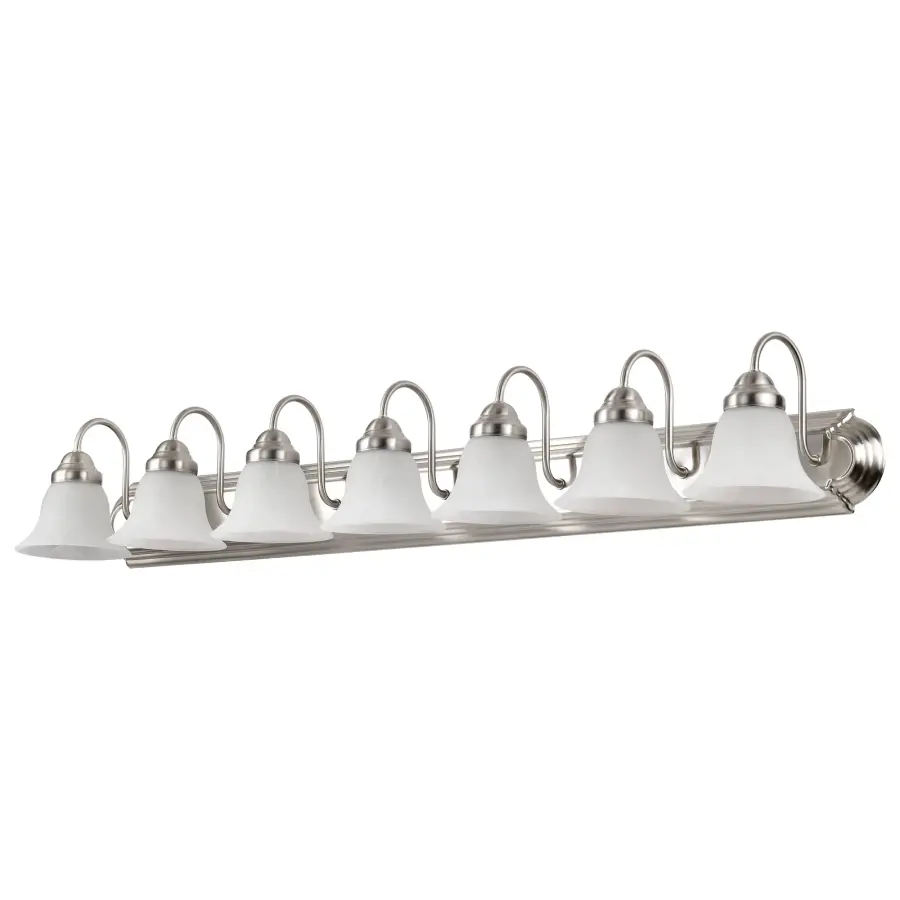 Ballerina 7-Light Vanity with Alabaster Glass Bell Shades - Image 4