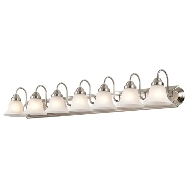 Ballerina 7-Light Vanity with Alabaster Glass Bell Shades - Image 5