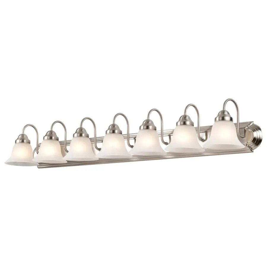 Ballerina 7-Light Vanity with Alabaster Glass Bell Shades - Image 5